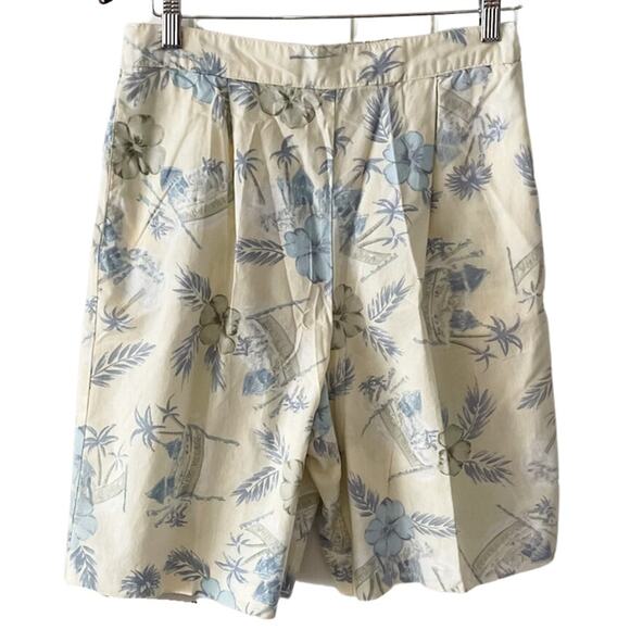 Vintage Pants - Marshall Alexander vintage Hawaii Waikiki Bermuda Shorts blue yellow size S